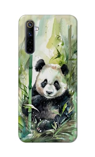 Image of Printed Hard Back Cover for Realme 6 Back Cover (Panda -J1) -190724(EA)