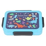 OVAQUIXI Fiambrera para Niños, Fiambrera Portátil Fácil de Limpiar para Niños (BLUE)