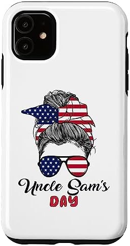 iPhone 11 4th July Uncle Sam's Day America Patriot USA Flag Case