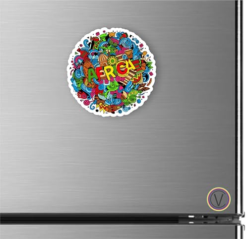 Image of Africa Acrylic Fridge Magnet - UV Textured Printed, Stylish Multicolor Magnet for Fridge, Wardrobe & Metal Surfaces, Pack of 1 (Africa)