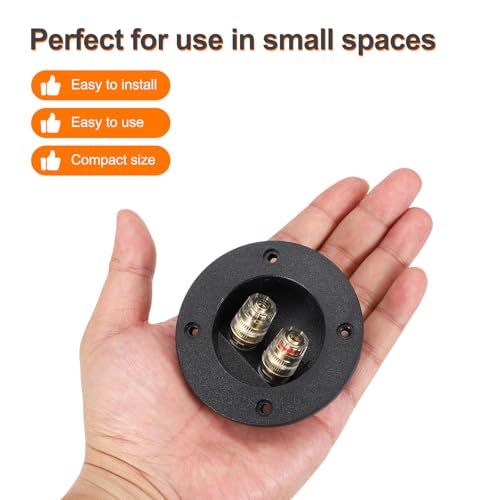 Terminal para caja de altavoz 2 piezas 1.9 pulg redondo miniatura 4