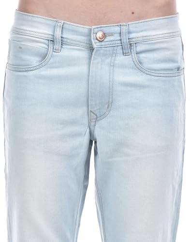 Image of Numero Uno Men's Light Blue Tapered Sustainable Jeans