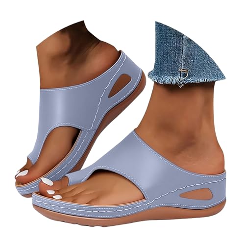 Chaussures d'été élégantes pour femme avec anneau en cuir synthétique