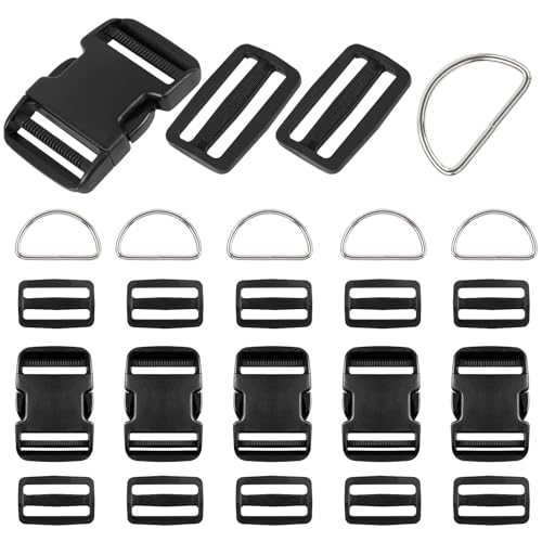 Boucles à dégagement rapide et anneaux en D pour sangle 50mm
