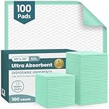 AOZITA 100 Pack Disposable Underpads 30' x 36' Incontinence Chux Pads Ultra Absorbency Protective...