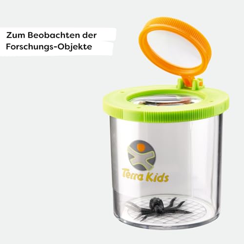 HABA Terra Kids Becherlupe – Kinder-Lupenbecher zum Erkunden der Natur – Mit Doppellinse & Kunststoff-Spinne für Entdeckerspaß für Kinder ab 5 Jahren – 1005241001