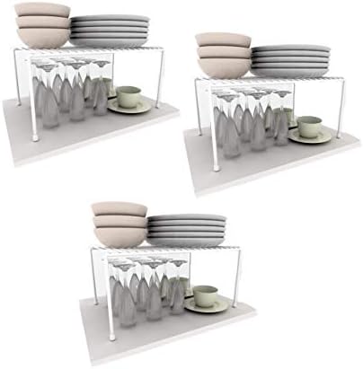 Kit com 3 Prateleiras Organizador de Cozinha Grande Aço DiCarlo B...