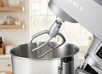 KLAMER Küchenmaschine Classic 1400 W – 5,5 L Rührschüssel aus Edelstahl, Knet-, Rühr- & Schneebesenaufsatz, Timer & LED-Display, stabile Saugnapffüße, ideal für Brot-, Kuchen- & Pizzateig – Ansicht 8