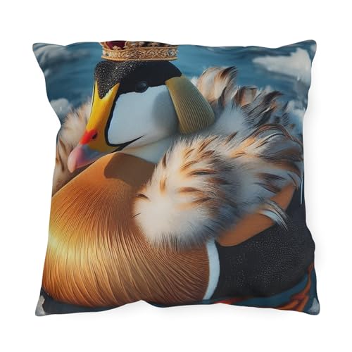 King Eider Duck Outdoor Pillow - Double Sided, Vibrant Colors,