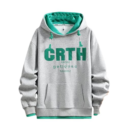 BoShiNuo Autunno Inverno Uomo Cappuccio Felpe con cappuccio Casual Cotone Spessore Uomo Top Tinta unita Pile Felpe con cappuccio Felpa Maschile, Hh-8813, L