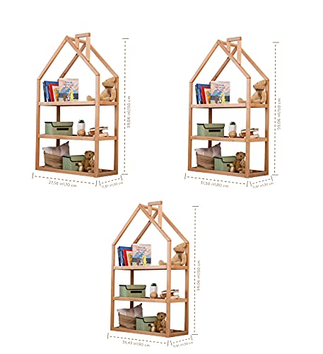 Busywood Toddler Book Shelf - House Toy Organizer - Kids Bookshelf - Organizers And Storage For Bedroom - Playroom White Storage Cabinet - Toddler Montessori Furniture #TOP4
