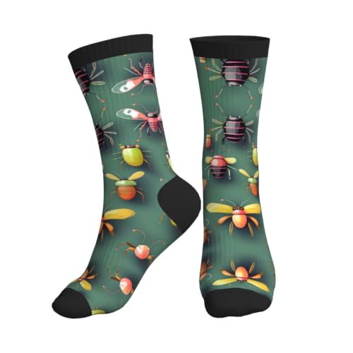 Insect Atlas 3 Blackmoisture-Wicking Breathable Sports Socks For Men Women