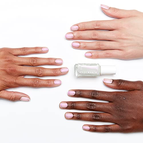 Essie Nail Polish Glazed Donut Set, Mademoiselle, Sheer Pale Pink Nail Polish 0.46 Fl Oz + Expressie Iced Out Fx, Pearlescent White 0.33 Fl Oz, Gifts For Women And Men #TOP4