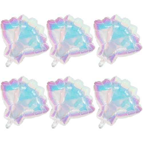 Iridescent Seashell Mermaid Balloon, 6 Pack Ocean Sea Shell Ballo...