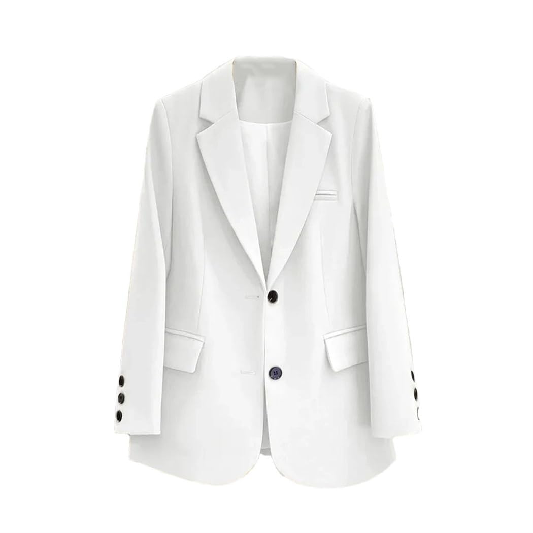 Blazer femme ample blanc XXL idéal pour dissimuler les formes avec style