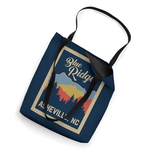 Bolso tote retro de recuerdo turístico de Asheville, Carolina del Norte y las montañas Blue Ridge miniatura 2