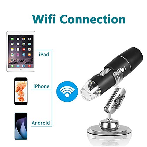 WiFi mikroskop,XVZ 50X bis 1000x Digital Mikroskoplupe, Mini-Taschen-Handmikroskopkamera mit Lichtkompatibel für iPhone… – Bild 5