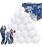 36 PCS Snow Balls for Kids Indoor, Plush Indoor Snow Ball Fight Set, Soft Fake Snow Balls Artific...
