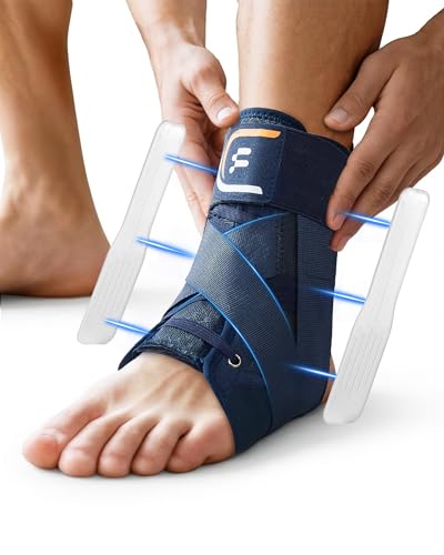 Fitomo Tutore Caviglia, Cavigliera Uomo e Donna Tutore Caviglia con stabilizzatori rimovibili per la Prevenzione e il Recupero da Infortuni, Debolezza della Caviglia, Gonfiore, Tendinite di Achille