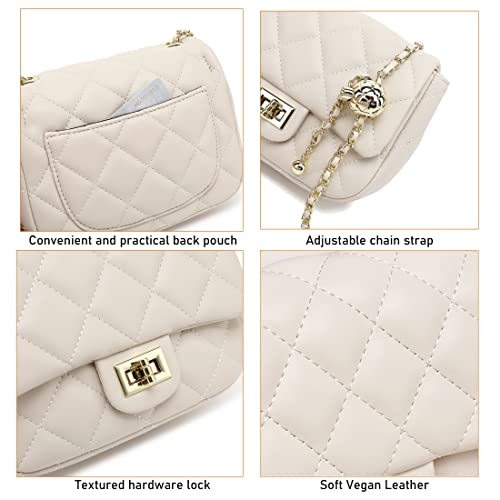 Ll Loppop Split Leather Crossbody Bags For Women,Trendy Quilted Purse,Small Shoulder Bag With Adjustable Chain Strap 203802A #TOP5