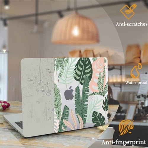 Carcasa MacBook Pro 14 pulgadas M4 M3 M2 M1 con diseño de hojas tropicales verdes 2