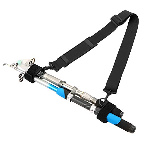 Vara de pesca com vara de pesca ajustável. Alça Adaskala com alça de ombro, alça com 2 alças fixas