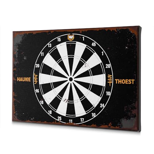 Toile décorative rustique de qualité supérieure motif jeu de fléchettes rétro