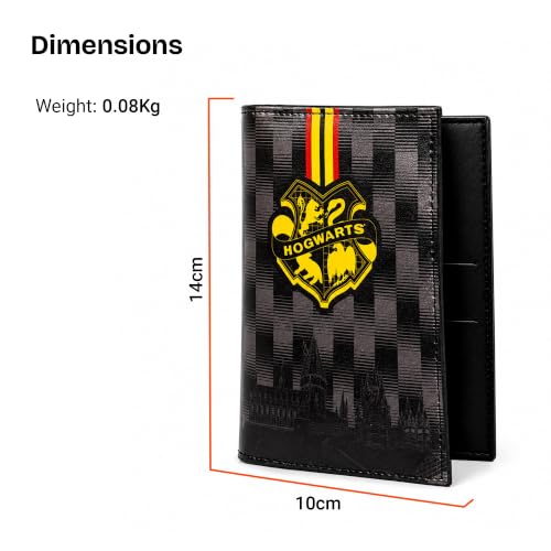 Image of Nasher Miles x Harry Potter Hogwarts Express Passport Sleeve PU Travel Cover with Cards Slot | Ideal for Travel | Men, Women, Boys, Girls (Black & Red)