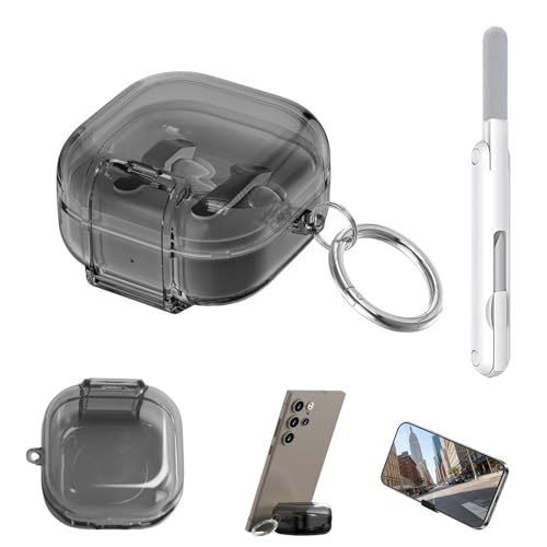 Adhiper Samsung Galaxy Buds 4 Pro�P�[�X/Galaxy Buds 4 �P�[�X(2026)�p�P�[�X�J�o�[ �����ی�J�o�[ ������ ���ϖh�~ �N���[�j���O�L�b�g&���S���b�N&�d�b�X�^���h&�J���r�i�t��(�u���b�N)