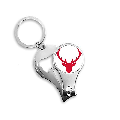 Décapsuleur porte-clés Noël Elk pince à ongles multifonction pour voiture