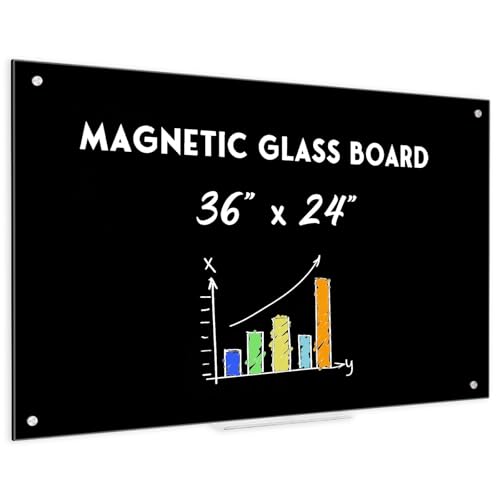 QUEENLINK Black Dry Erase Board, 36