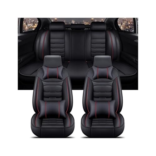 Housse de siège voiture haut de gamme en similicuir pour Série 3 E46 E90 F30 G20 Black Red