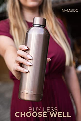 Mameido Edelstahl Trinkflasche 750ml, 500ml und 1l im Vergleich