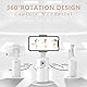 Handyhalterung für Smartphone,360 ° Drehbar Gesichts Tracker【Keine APP Erforderlich】 Selfie Stick,Geeignet Handyhalter für iPhone Android Live Broadcast/Video/Vlog Handy Ständer…Weiß