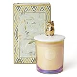 La Jolíe Muse Duftkerze mit Eulen Deckel, Edelwicke und Lilie, natürliches Sojawachs, Kerze Geschenk, 240g, 55 Std