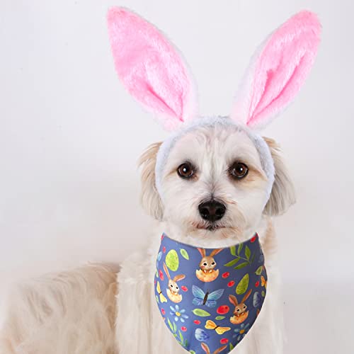 2 Pack Easter Dog Cat Bandana, Holiday Easter Eggs And Cute Bunny Bibs Scarfs For Large Medium Small Puppies Pets #TOP3