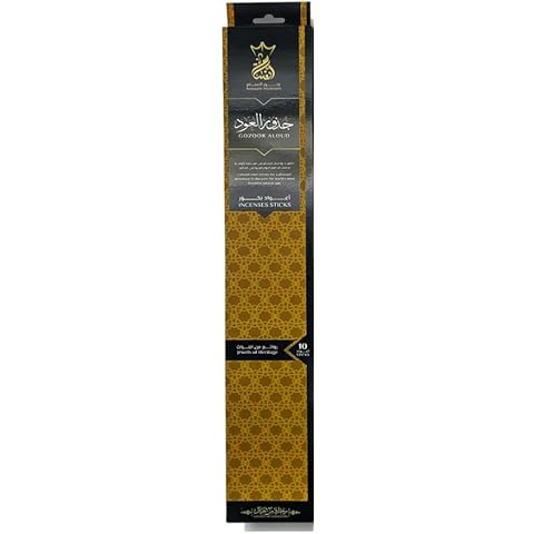 Ansaam 2.5 Hour Incense Sticks *GAZOOR AL Oud* - 10 CT - Oud, Cloves, Saffron, Musk, & Roses Blended to Create a Warm, Luxurious and Sophisticated Aroma. Cover