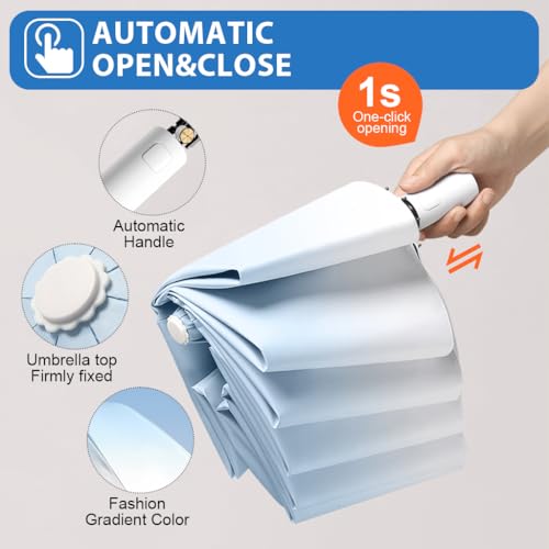 Image of PALAY Mini Sun Umbrella UPF 50+ Sun Protective Sun Umbrella with Black Liner 6 Strong Ribs Design Fashion Outdoor Folding Umbrella Travel