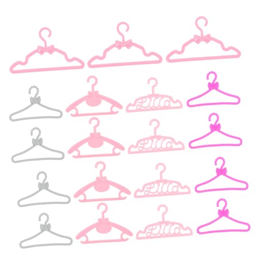 SUPVOX Girl Doll Coat Hangers 50pcs Mini Dress Hangers Dress Holder for Dolls Storage