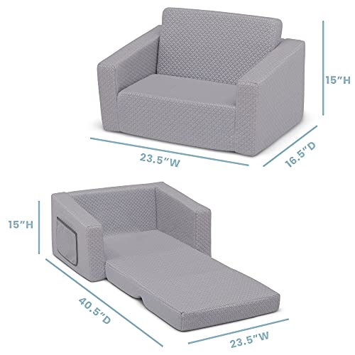 Delta Children Serta Cozee Flip Out Memory Foam Chair, Grey #TOP2