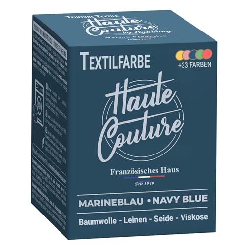 Haute Couture - Blau Textilfarbe - MarineBlau - 350g - Alles-in-Einem - Gebrauchsfertig für Kleidung und Stoffe