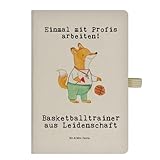 Mr. & Mrs. Panda DIN A5 Baumwoll Notizbuch Basketballtrainer aus Leidenschaft - Geschenk, Ballsport, Notizblock, Mitarbeiter, Eintragebuch, Adressbuch, Basketballer, Dankeschön, Sport, sportlich