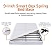 Amazon Basics Smart Box Spring Bed Base, 9-Inch Height Mattress Foundation, Tool-Free Easy Assembly, Queen, 79