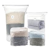 Cozary 4 pezzi sacchetti sottovuoto, Buste Sottovuoto Vestiti, Buste Sottovuoto Vestiti, per Piumoni, Coperte, Trapunte, liberare Spazio Organizzatore di armadi Borse per Abiti