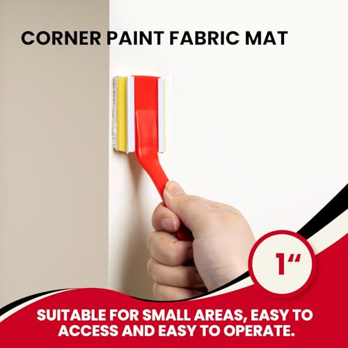 Mister Rui Paint Edger Tool Kit, 11 PCS Paint Edger with Trim, Corner Wall and Ceiling Pad Painter, 360° Rotation Handle Paint Edger Trimmer with Refill Pads, 9 Inch Paint Pad Set