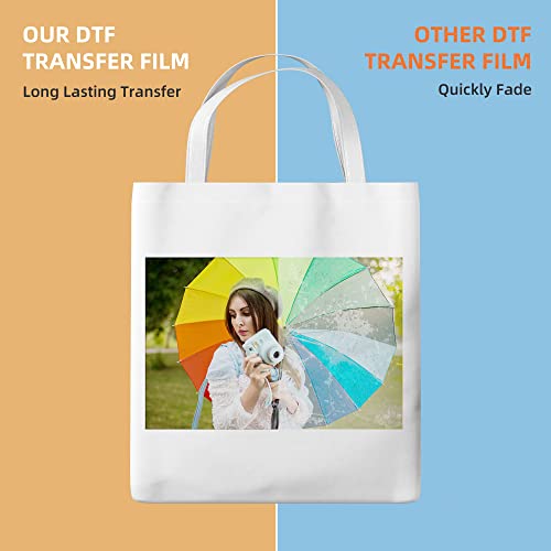 Godora Dtf Transfer Film With Brush - 100 Sheets A4/8.3 X 11.7 Premium Pet Heat Direct To Film Transfer Paper For Sublimation Printer, Cold & Hot Peel Dtf Transfer Paper On T Shirts, Easy To Use #TOP4