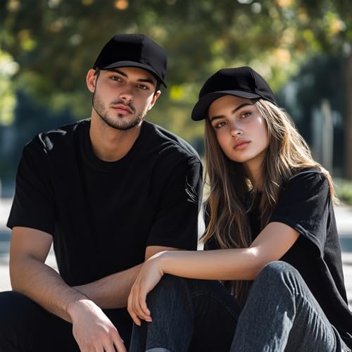 Image of 12 Pack Seamless Baseball Caps Wholesale Bulk - No Center Seam, DIY Friendly, Adjustable Breathable Lightweight for Men Women