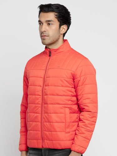 Image of Status Quo Men's Quilted High Neck Winter Jacket | Durable Polyester Coat