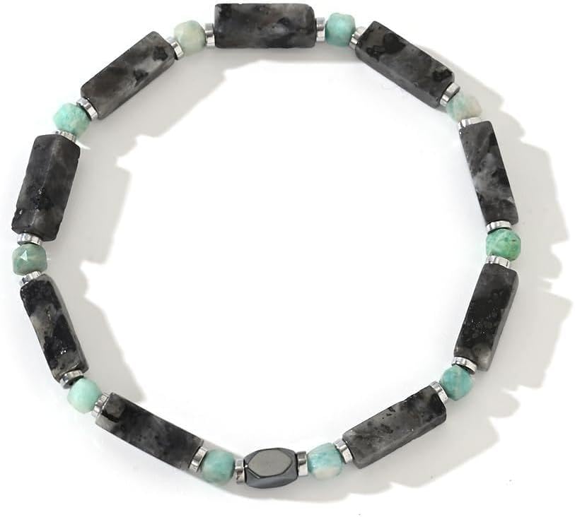 Simple Beaded Bracelet Handmade Stretch Bracelets For Women Men,Fashion Boho Crystal Gemstone Jewelry Gift Frindship.