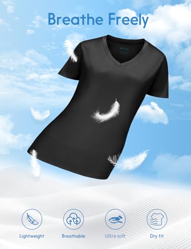 image for Opna Women's Short Sleeve Moisture Wicking Athletic Shirts Black, X-Sm